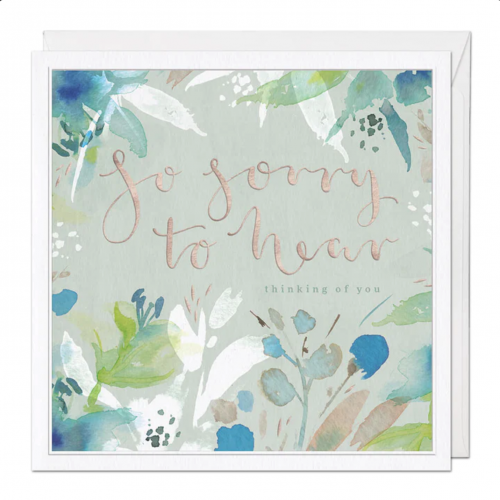 So Sorry To Hear Luxury Sympathy Card